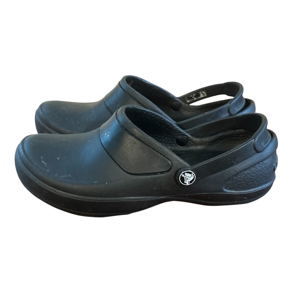 Crocs Mercy Work Clogs Black Slip Resistant‎ Professional Shoes Womens Size 6